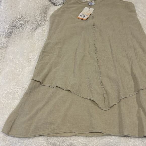 Sea Breeze of CA Womens Swim Coverup Large Tan/Beige Cotton Beach USA - Picture 7 of 7